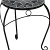 POCOline Beistelltisch Mosaik schwarz Metall H/D: ca. 41x32 cm