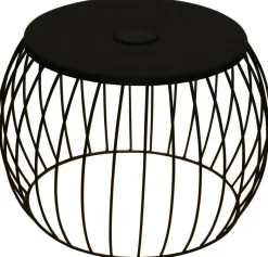 POCOline Beistelltisch schwarz Metall H/D: ca. 43x49 cm