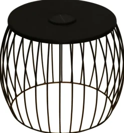 POCOline Beistelltisch schwarz Metall H/D: ca. 37x40 cm