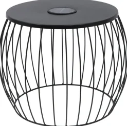 POCOline Beistelltisch schwarz Metall H/D: ca. 37x40 cm