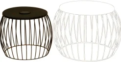 POCOline Beistelltisch schwarz Metall H/D: ca. 37x40 cm