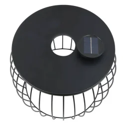 POCOline Beistelltisch schwarz Metall H/D: ca. 37x40 cm