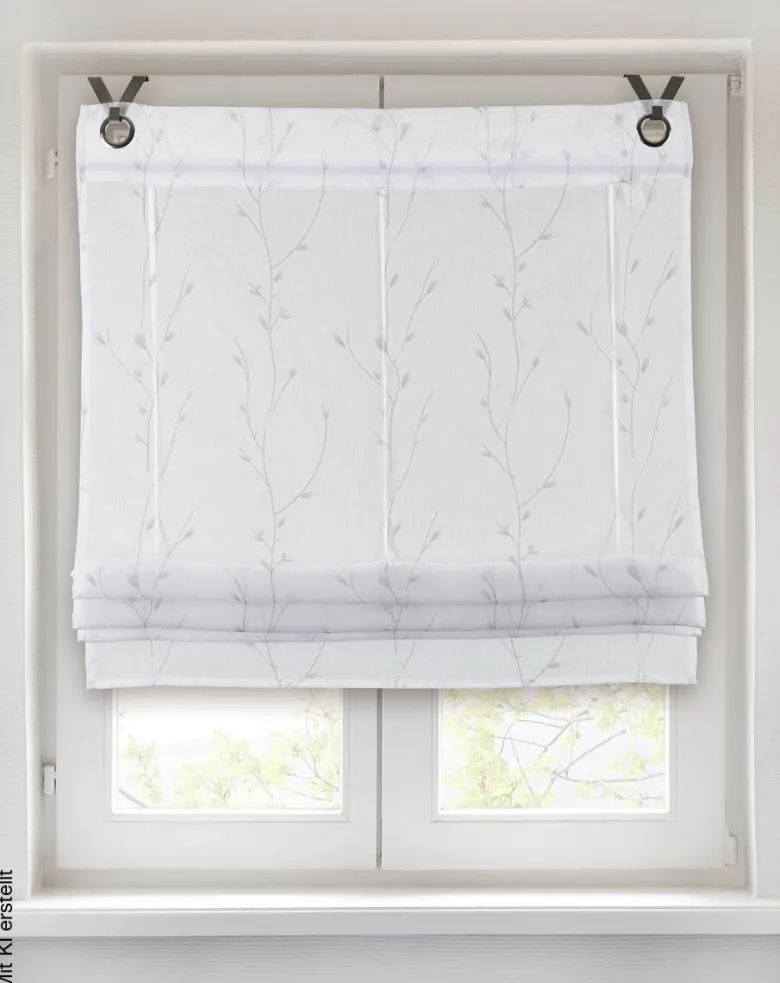 POCOline Bändchenrollo Barbara grau B/L: ca. 40x170 cm