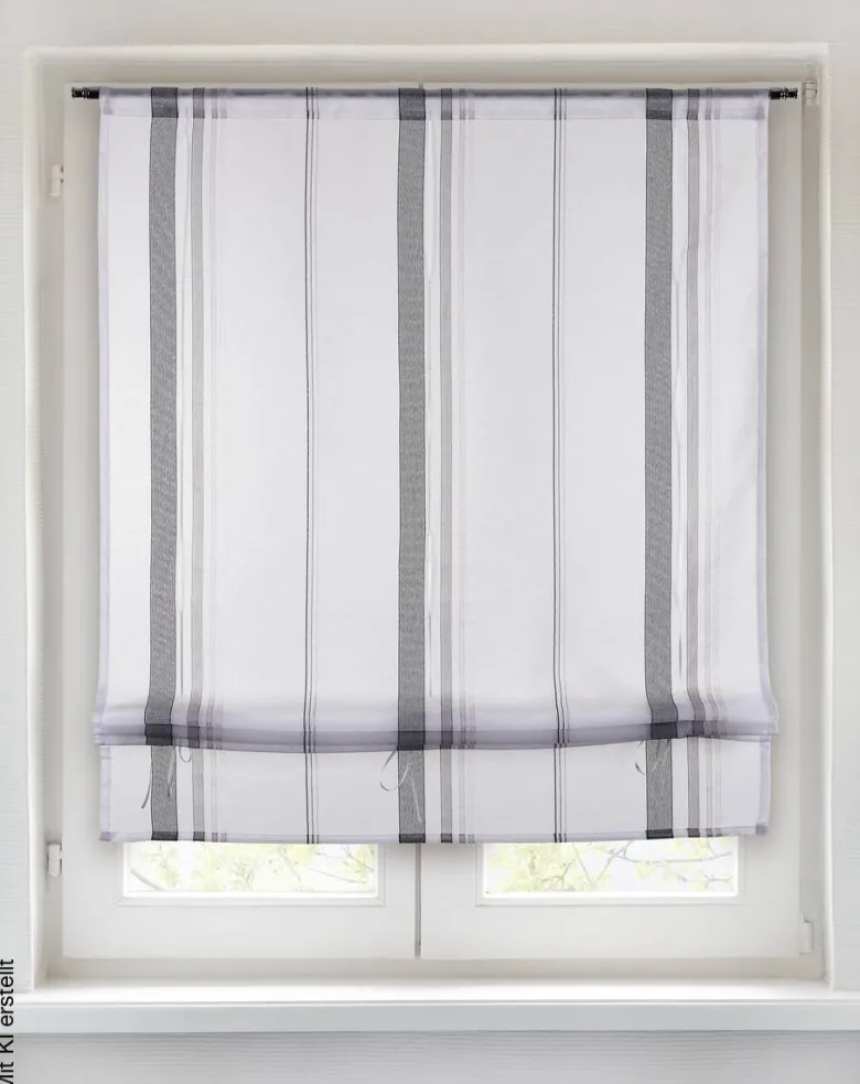 POCOline Bändchenrollo Lottie grau B/L: ca. 60x140 cm