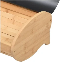 POCOline Brotkasten schwarz Bambus B/H/L: ca. 25x17x35 cm