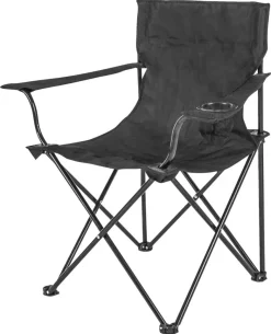POCOline Campingstuhl anthrazit Metall B/H/L: ca. 51x81x51 cm
