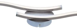 POCOline Deckenleuchte Berwin nickel matt Aluminium Metall Kunststoff B/H/T: ca. 56x7x12 cm