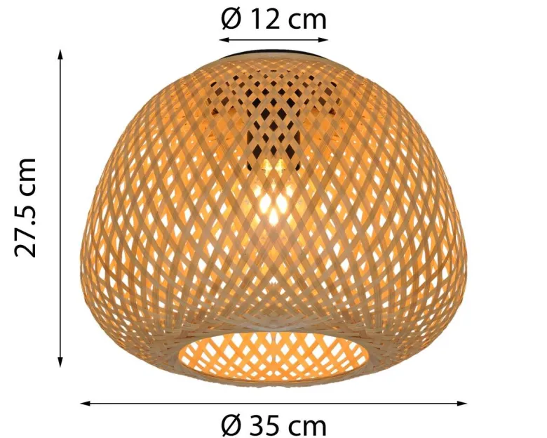 POCOline Deckenleuchte Salome Bambus H/D: ca. 27x35 cm E27 1 Brennstellen