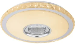 POCOline Deckenleuchte Sonido weiß Chrom Kunststoff Metall H/D: ca. 8x41 cm