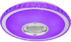 POCOline Deckenleuchte Sonido weiß Chrom Kunststoff Metall H/D: ca. 8x41 cm