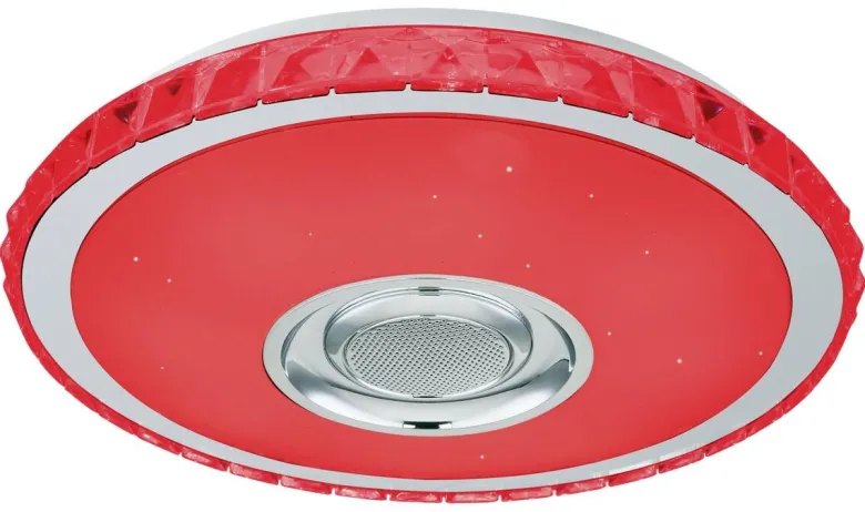 POCOline Deckenleuchte Sonido weiß Chrom Kunststoff Metall H/D: ca. 8x41 cm