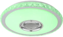 POCOline Deckenleuchte Sonido weiß Chrom Kunststoff Metall H/D: ca. 8x41 cm