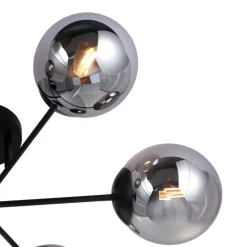POCOline Deckenleuchte Space schwarz Rauchglas B/H/T: ca. 66x30x66 cm E14 6 Brennstellen