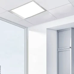 POCOline Deckenpanel Plano weiß silber Kunststoff Aluminium B/H/L: ca. 45x7x45 cm
