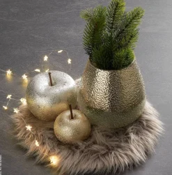 POCOline Deko-Fell silber Polyester D: ca. 30 cm