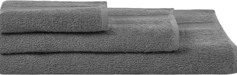 POCOline Duschtuch Lia anthrazit Baumwolle B/L: ca. 65x130 cm