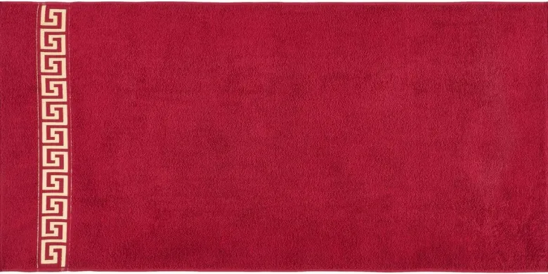 POCOline Duschtuch Mäander rot Baumwolle B/L: ca. 70x140 cm