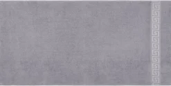 POCOline Duschtuch Mäander silber Baumwolle B/L: ca. 80x160 cm