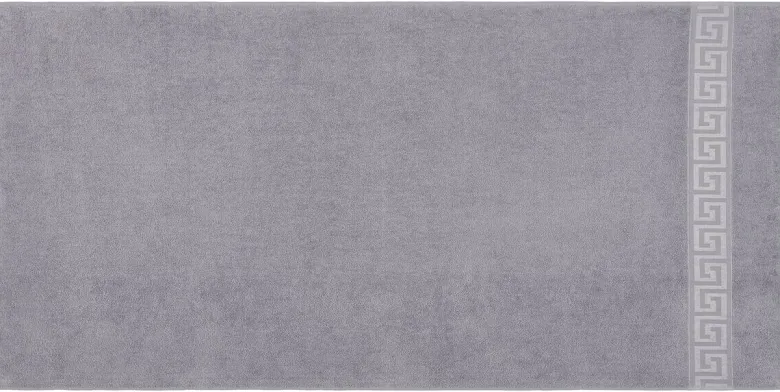 POCOline Duschtuch Mäander silber Baumwolle B/L: ca. 80x160 cm