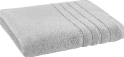 POCOline Duschtuch Pisa silber Baumwolle B/L: ca. 70x140 cm