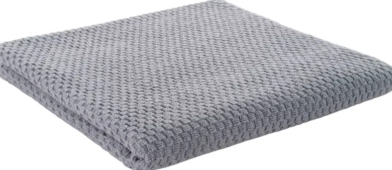 POCOline Duschtuch Popcorn anthrazit Baumwolle B/L: ca. 70x140 cm
