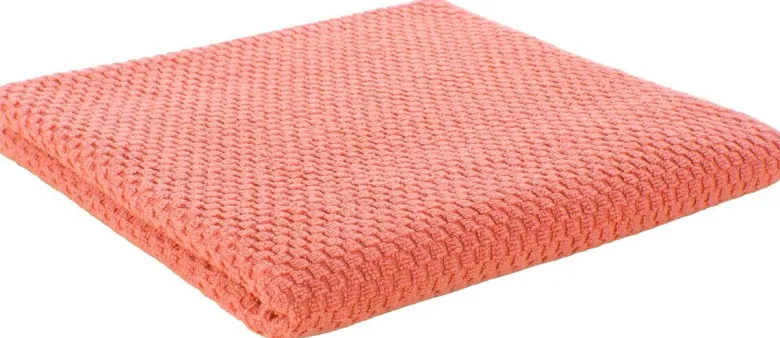 POCOline Duschtuch Popcorn apricot Baumwolle B/L: ca. 70x140 cm