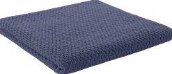 POCOline Duschtuch Popcorn dunkelblau Baumwolle B/L: ca. 70x140 cm