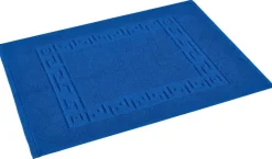 POCOline Duschvorleger Mäander blau Baumwolle B/L: ca. 50x70 cm