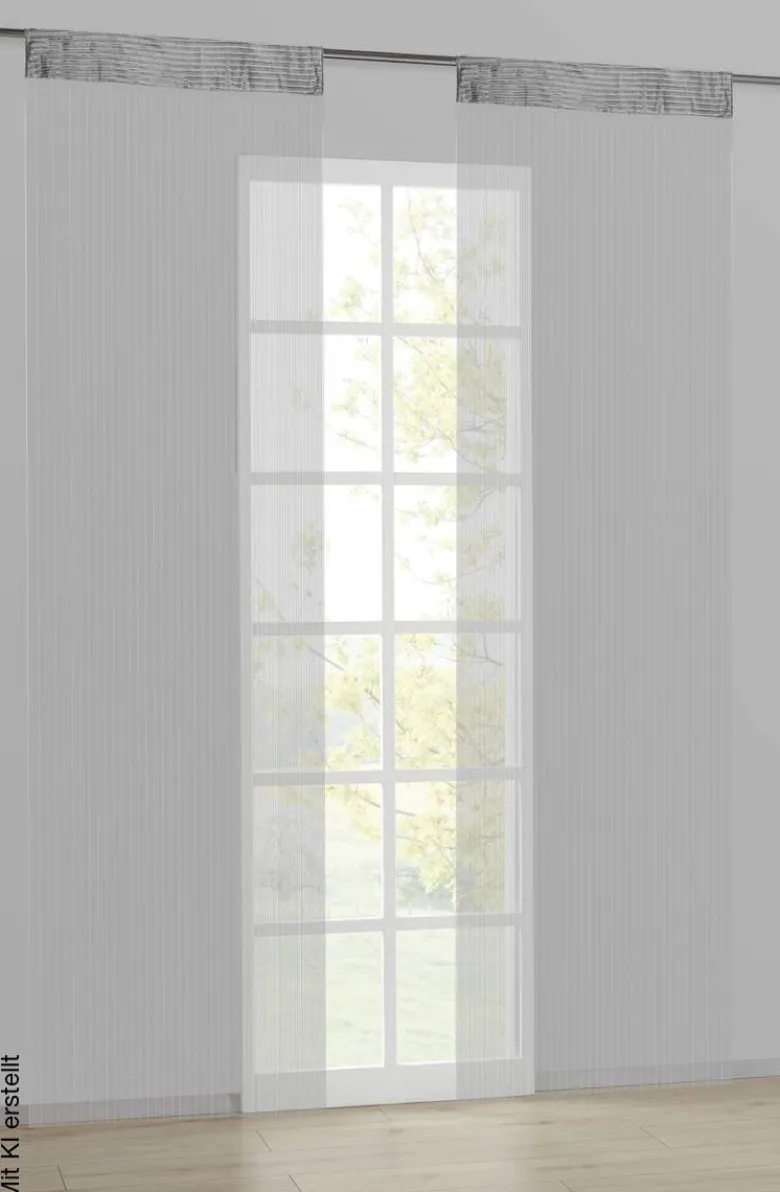 POCOline Fadenvorhang String silber B/L: ca. 90x245 cm