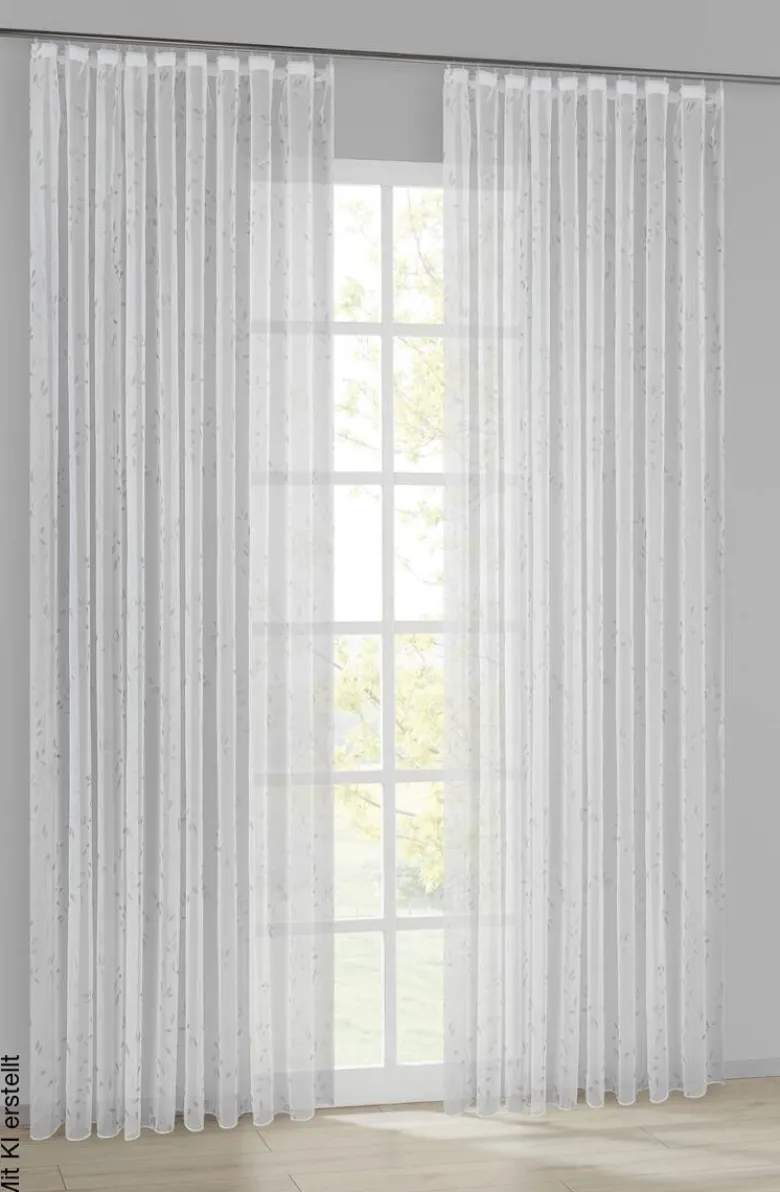 POCOline Fertigstore Laura weiß B/L: ca. 145x300 cm