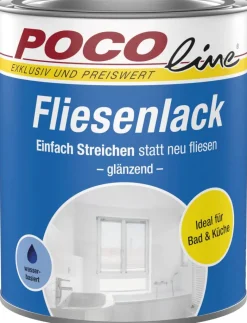 POCOline Fliesenlack Lichtgrau glänzend ca. 0,75 l