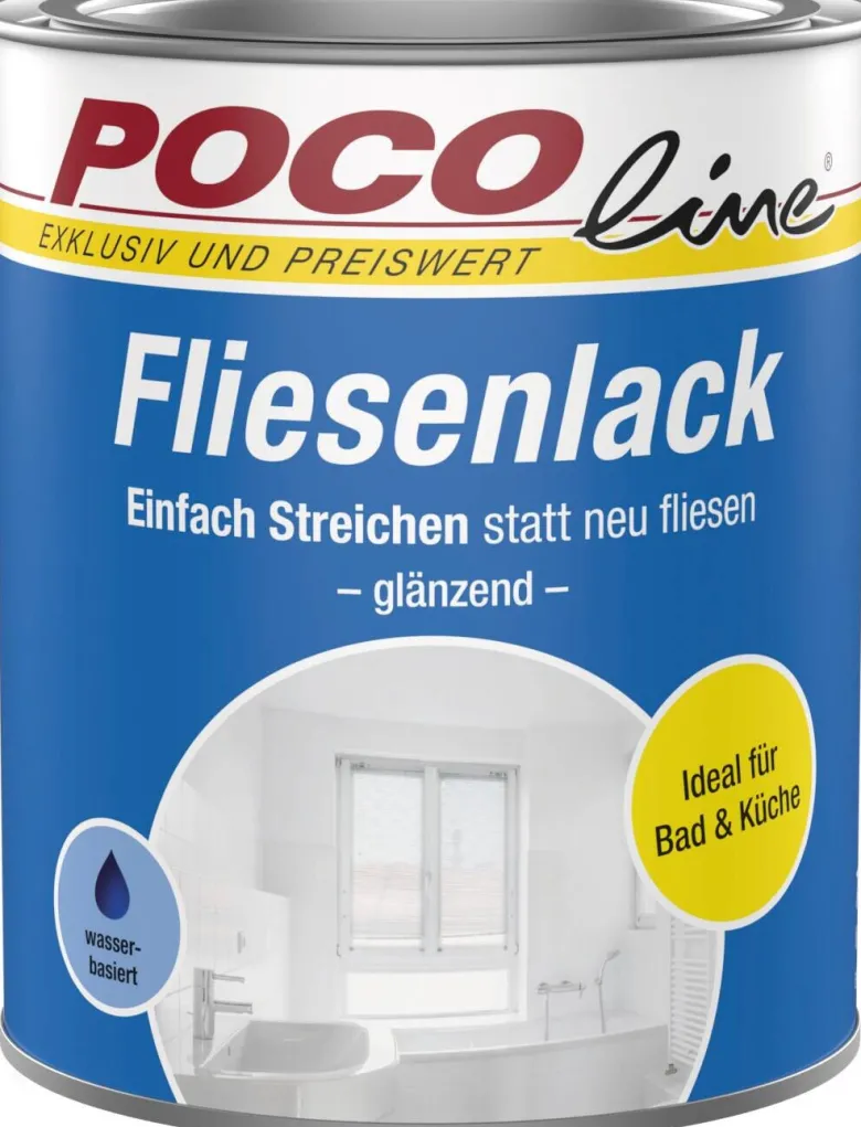 POCOline Fliesenlack Lichtgrau glänzend ca. 0,75 l