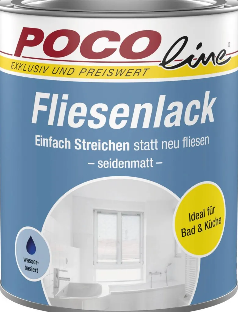 POCOline Fliesenlack weiß seidenmatt ca. 0,75 l
