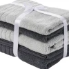 POCOline Frottier-Set anthrazit Baumwolle B/L: ca. 50x90 cm