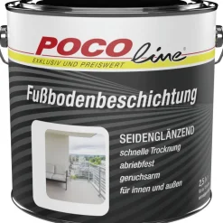 POCOline Fußbodenbeschichtung Silbergrau seidenglänzend ca. 2,5 l