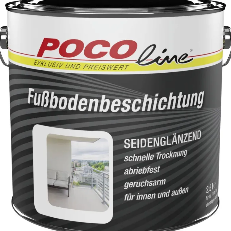 POCOline Fußbodenbeschichtung Silbergrau seidenglänzend ca. 2,5 l