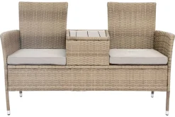 POCOline Gartenbank Love braun Stahl