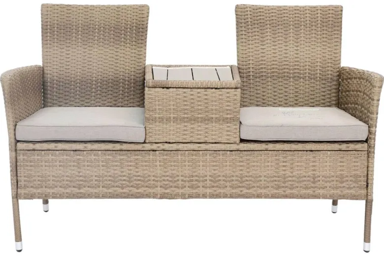 POCOline Gartenbank Love braun Stahl
