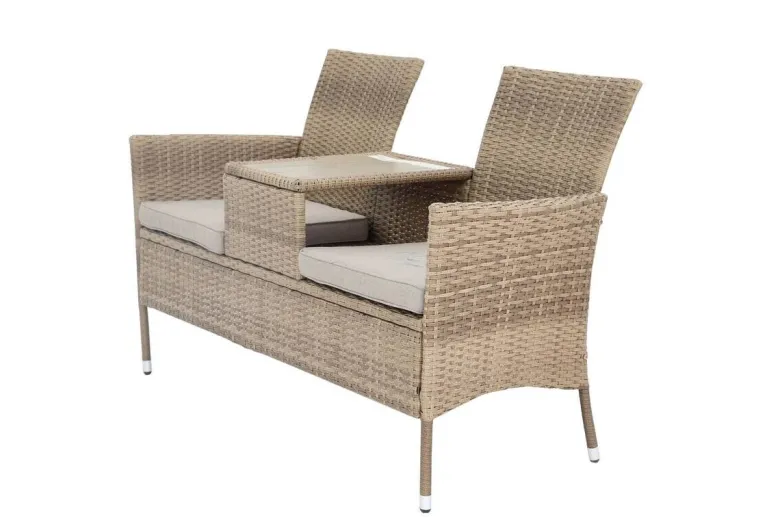 POCOline Gartenbank Love braun Stahl
