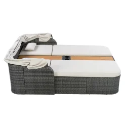 POCOline Gartenliege beige Stahl