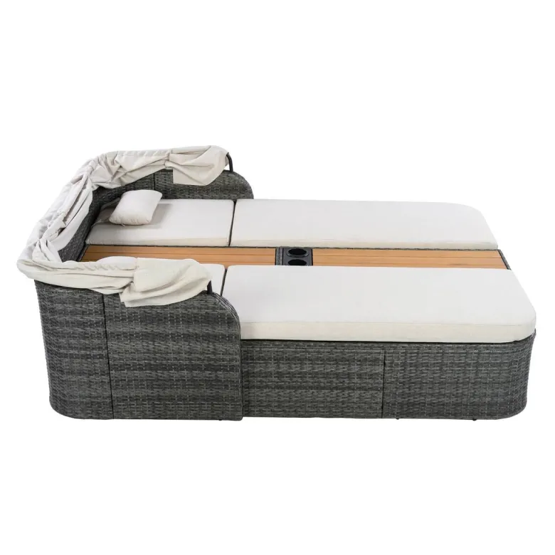 POCOline Gartenliege beige Stahl