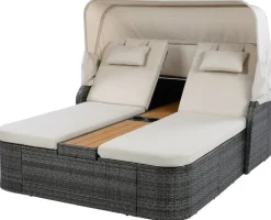 POCOline Gartenliege beige Stahl