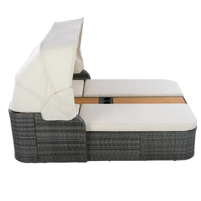 POCOline Gartenliege beige Stahl