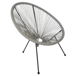 POCOline Gartensessel Acapulco grau Stahlrohr B/H/L: ca. 79x83x73 cm