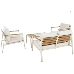 POCOline Gartensitzgruppe Avignon creme Stahl