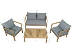 POCOline Gartensitzgruppe Catti hellgrau Akazie