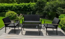 POCOline Gartensitzgruppe Grafon schwarz Stahl