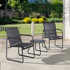 POCOline Gartensitzgruppe Lagos dunkelgrau Stahl