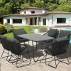 POCOline Gartensitzgruppe schwarz Stahl