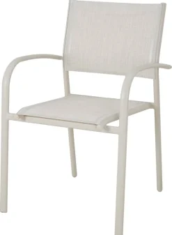 POCOline Gartenstühle Florence beige Textilene B/H/L: ca. 57x85x57 cm